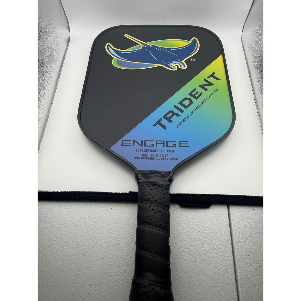 Engage Trident Pickleball Paddle Black Blue Green Polymer Core USA Approved